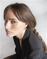 Earrings Loving Palladio  Woman 3D in Silver Zircone ORB04 SERLIANA - ORB04 SERLIANA